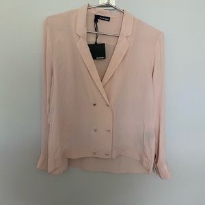 The Kooples Silk Collared button down blouse